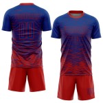 Jersey Royal Custom Uniform Sublimation Soccer Red
