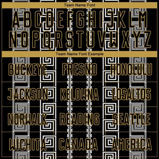 Black Gold-White Jersey Sublimation Shape Uniform Custom Geometric Old Soccer