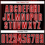 Uniform Sublimation Custom Lines Black Red-White Jersey Soccer