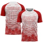 Uniform White Jersey Red Soccer Sublimation Custom