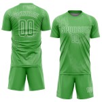 Green Neon Jersey Uniform Soccer Green-White Neon Custom Sublimation