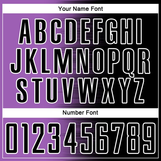 Soccer Uniform Sublimation Gradient Medium Black Line Purple-White Custom Jersey