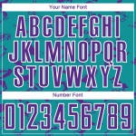 Teal Purple-White Lines Jersey Custom Sublimation Abstract Uniform Soccer