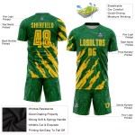 Soccer Jersey Kelly Gold Custom Green Sublimation Uniform Soccer Jersey Kelly Gold Custom Green Sublimation Uniform