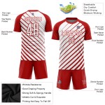 Custom Uniform White Jersey Red Sublimation Soccer