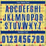 Custom Jersey Soccer Royal-White Uniform Gold Sublimation Away