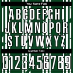 Soccer Uniform Green Pinstripe Custom White-Black Jersey Sublimation