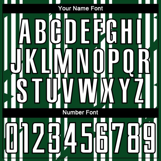 Soccer Uniform Green Pinstripe Custom White-Black Jersey Sublimation