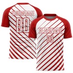 Custom Uniform White Jersey Red Sublimation Soccer