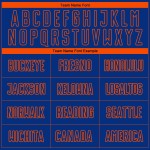 Soccer Uniform Jersey Fashion Sublimation Royal Custom Pinstripe Fade Orange