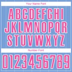 Sublimation Pinstripe Custom Pink-White Light Jersey Uniform Soccer Blue