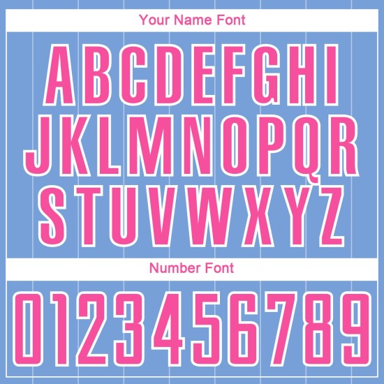 Sublimation Pinstripe Custom Pink-White Light Jersey Uniform Soccer Blue