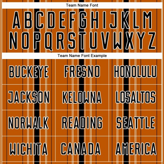 Uniform Soccer Orange Texas Sublimation Black-White Custom Stripe Jersey