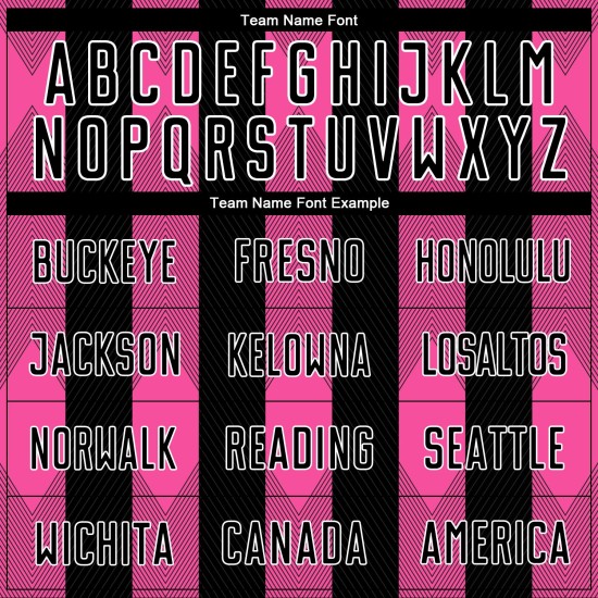 Soccer Pink-White Sublimation Jersey Black Uniform Line Custom Soccer Pink-White Sublimation Jersey Black Uniform Line Custom