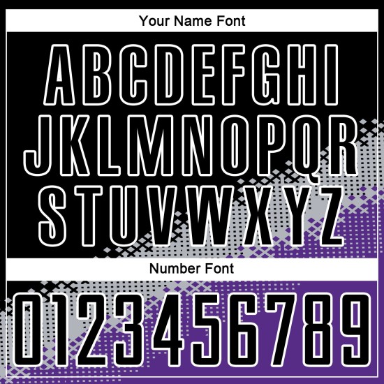 Custom Sublimation Shape Black Jersey Geometric Soccer Gradient Uniform Gray-Purple