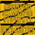 And Soccer Dots Lines Jersey Black Sublimation Yellow Uniform Custom