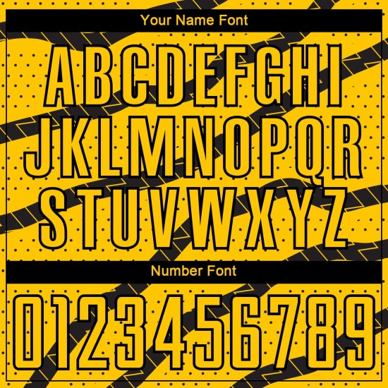 And Soccer Dots Lines Jersey Black Sublimation Yellow Uniform Custom