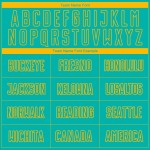 Aqua Custom Gold Sublimation Uniform Soccer Jersey