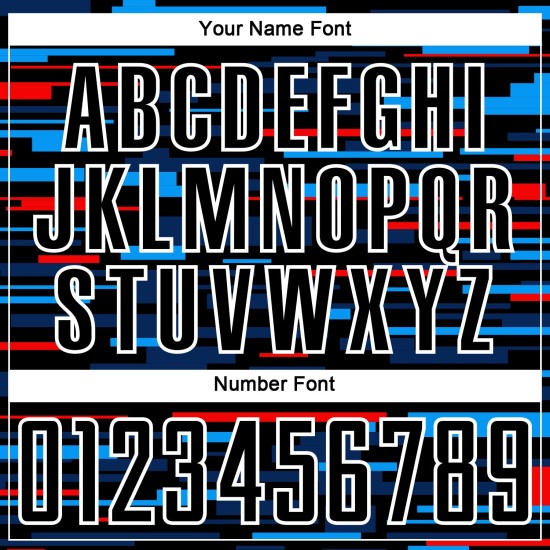 Blue-White Soccer Lines Jersey Sublimation Custom Black Sky Uniform