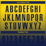 Fashion Long Fade Navy Uniform Sublimation Gold Jersey Custom Soccer Sleeve