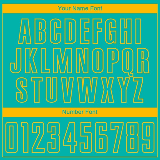 Aqua Custom Gold Sublimation Uniform Soccer Jersey