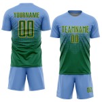 Soccer Green-Gold Uniform Jersey Blue Light Kelly Custom Sublimation
