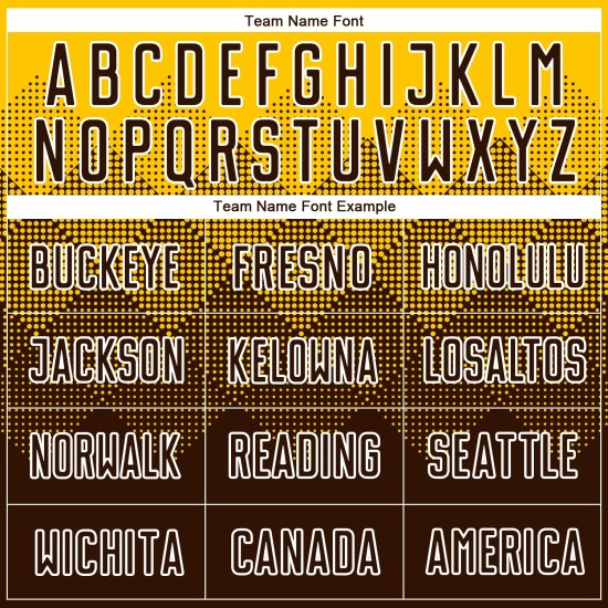 Soccer Sublimation Uniform Gold Custom Jersey Brown-White