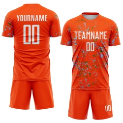 Art Sublimation Green Light Custom Jersey Orange Abstract Soccer Fragment Uniform Blue-Grass