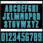 Sublimation Uniform Custom Black Soccer Teal-White Jersey