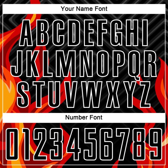 Red-Gold Uniform Jersey Sublimation Black Custom Soccer Flame Red-Gold Uniform Jersey Sublimation Black Custom Soccer Flame