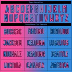 Fashion Gradient Sublimation Powder Soccer Jersey Pink-Black Custom Blue Uniform