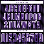Jersey Line Soccer Sublimation Purple-White Black Custom Uniform