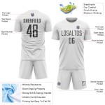 Sublimation Soccer Gray Steel White Jersey Custom Uniform Sublimation Soccer Gray Steel White Jersey Custom Uniform