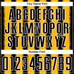 Black Line Jersey Soccer Sublimation Custom Uniform Gold-White