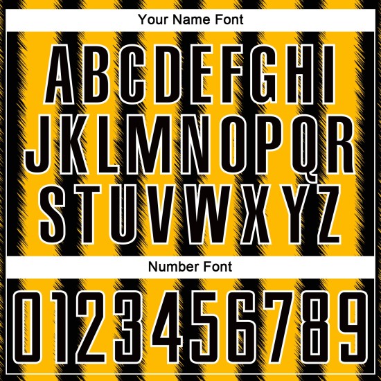 Black Line Jersey Soccer Sublimation Custom Uniform Gold-White