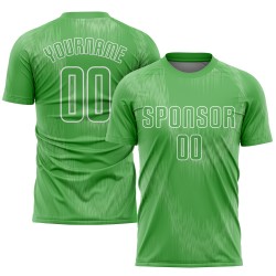 Green Neon Jersey Uniform Soccer Green-White Neon Custom Sublimation