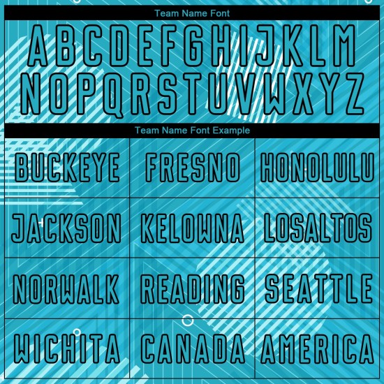 Aqua Soccer Sublimation Uniform Custom Black Jersey Lines