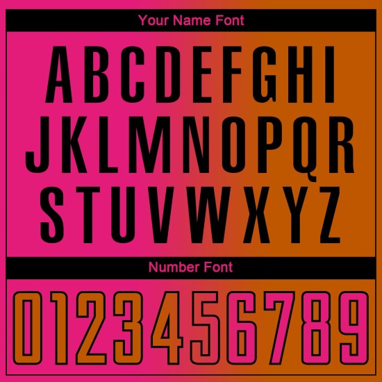 Soccer Texas Jersey Custom Orange Hot Gradient Sublimation Uniform Pink-Black Fashion