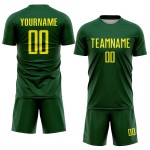 Green Soccer Jersey Light Yellow Custom Uniform Sublimation
