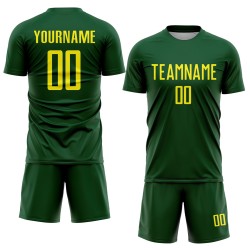 Green Soccer Jersey Light Yellow Custom Uniform Sublimation Green Soccer Jersey Light Yellow Custom Uniform Sublimation