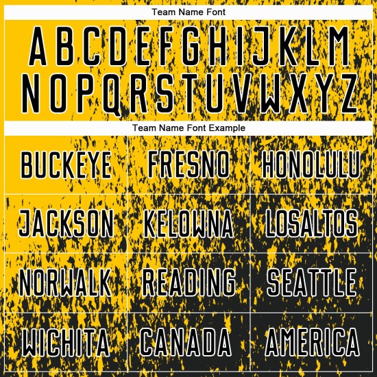 Yellow Uniform Soccer Abstract Fragment Custom Black-White Sublimation Jersey Art