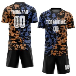 White-Black Third Soccer Jersey Custom Figure Uniform Sublimation