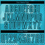 Aqua Soccer Sublimation Uniform Custom Black Jersey Lines