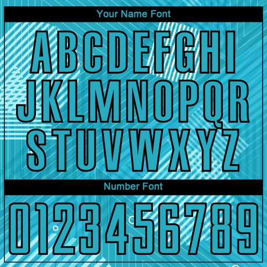 Aqua Soccer Sublimation Uniform Custom Black Jersey Lines