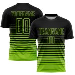Uniform Jersey Fashion Pinstripe Soccer Green Black Fade Custom Sublimation Neon