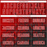 Custom Soccer Red Sublimation Uniform Fragment Jersey Abstract Black-White Art