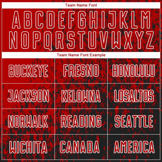 Custom Soccer Red Sublimation Uniform Fragment Jersey Abstract Black-White Art