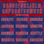 Custom Red-White Sublimation Soccer Jersey Uniform Navy