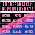 Soccer Uniform Custom Shape Geometric Sublimation Gradient Pink-Thunder Blue Black Jersey