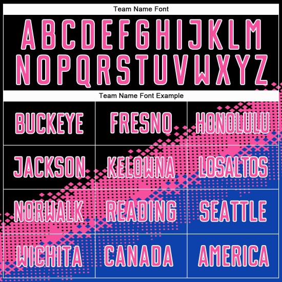 Soccer Uniform Custom Shape Geometric Sublimation Gradient Pink-Thunder Blue Black Jersey